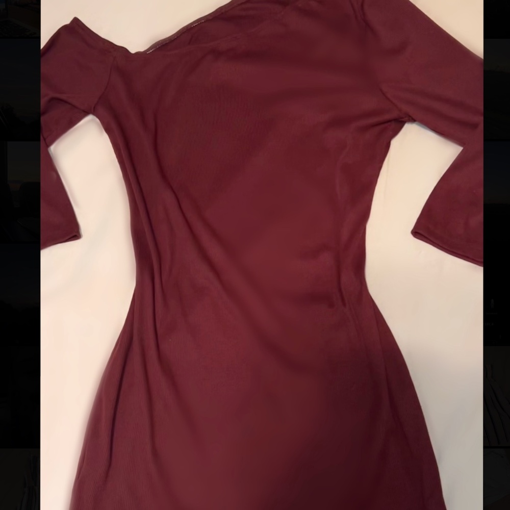 Maroon Midi Dress